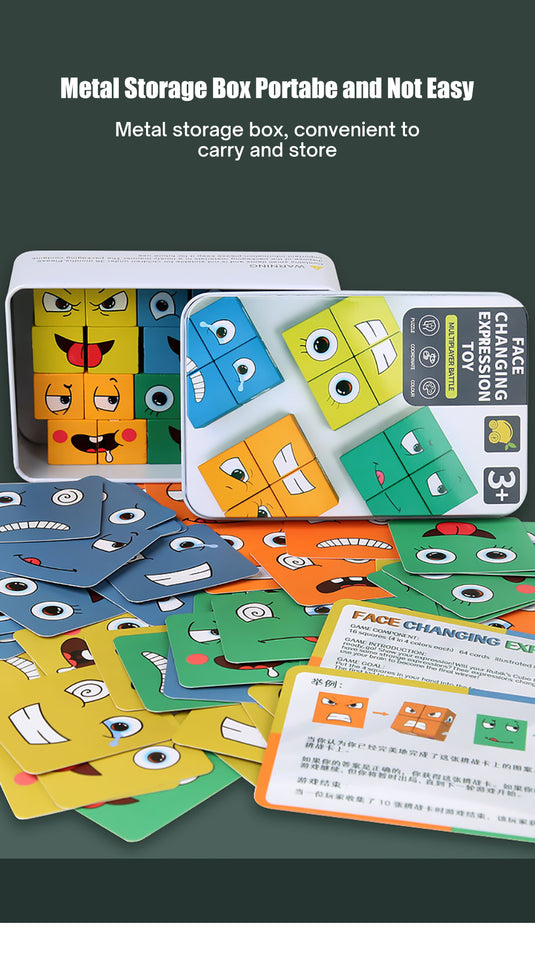 ExpressionQuest Cube: Interactive Montessori Puzzle for Early Learning & Fun