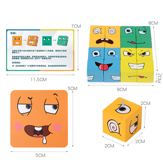 ExpressionQuest Cube: Interactive Montessori Puzzle for Early Learning & Fun