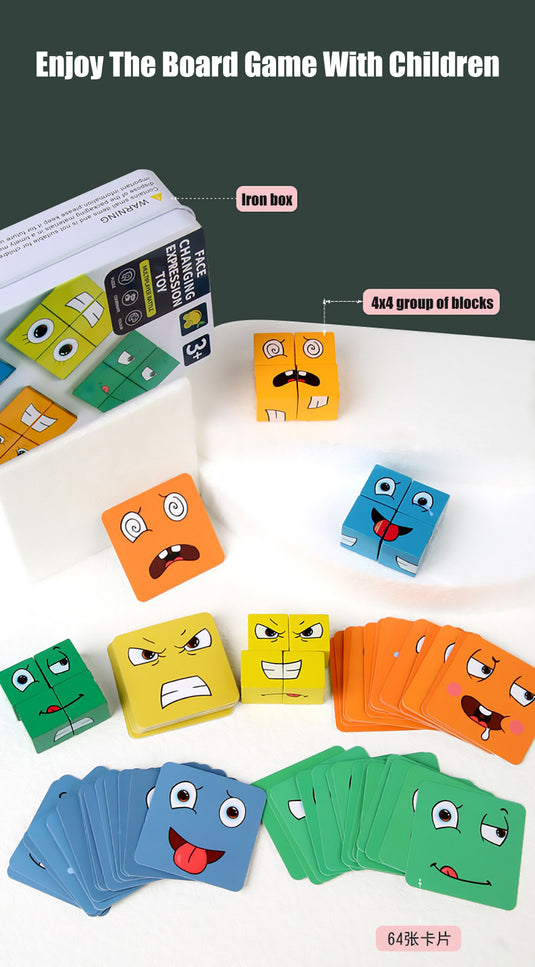 ExpressionQuest Cube: Interactive Montessori Puzzle for Early Learning & Fun