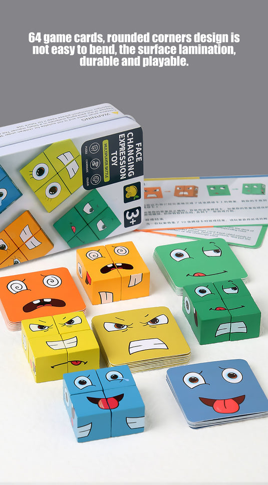 ExpressionQuest Cube: Interactive Montessori Puzzle for Early Learning & Fun