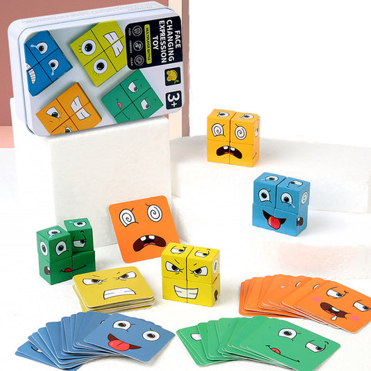 ExpressionQuest Cube: Interactive Montessori Puzzle for Early Learning & Fun