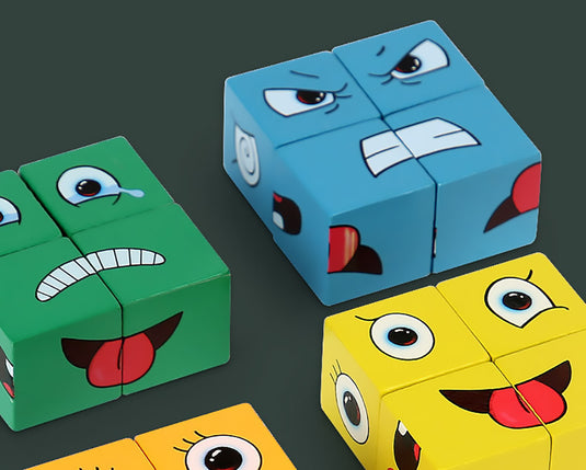 ExpressionQuest Cube: Interactive Montessori Puzzle for Early Learning & Fun