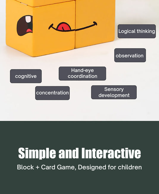 ExpressionQuest Cube: Interactive Montessori Puzzle for Early Learning & Fun