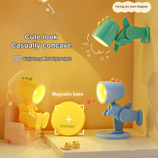 WhimsiGlow Mini LED Night Lights: Adorable Dino Delights