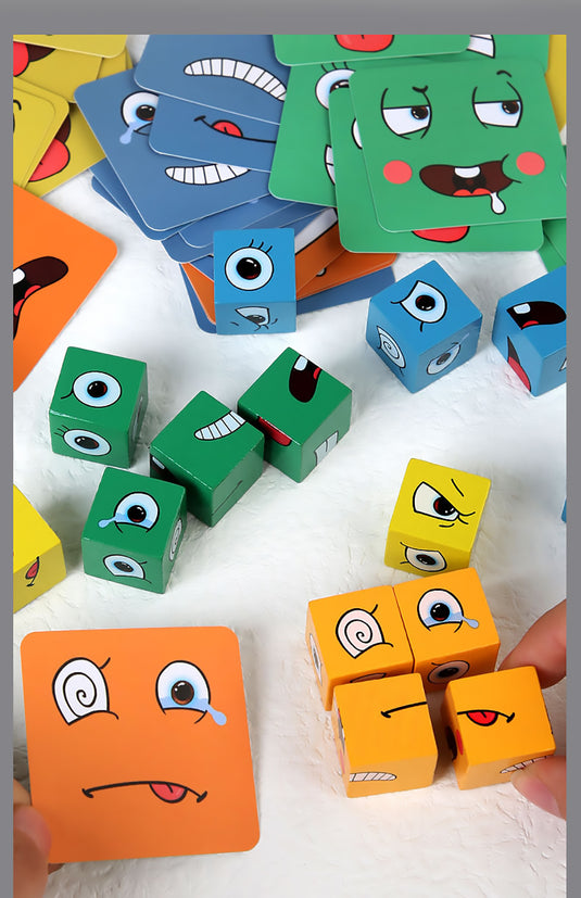 ExpressionQuest Cube: Interactive Montessori Puzzle for Early Learning & Fun