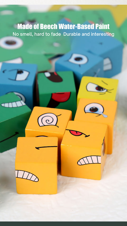 ExpressionQuest Cube: Interactive Montessori Puzzle for Early Learning & Fun