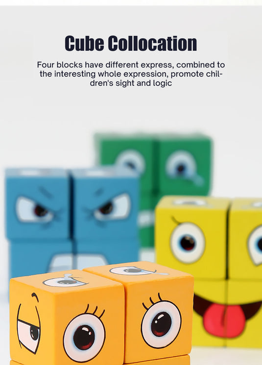 ExpressionQuest Cube: Interactive Montessori Puzzle for Early Learning & Fun