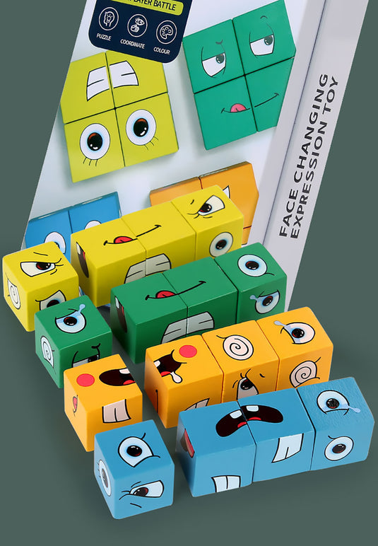 ExpressionQuest Cube: Interactive Montessori Puzzle for Early Learning & Fun